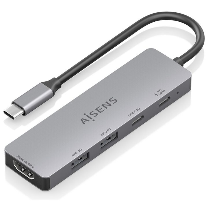 AISENS USB-C Dock 5 en 1, USB-C a 1xHDMI 2xUSB-A 1xUSB-C 1xUSB-C PD…