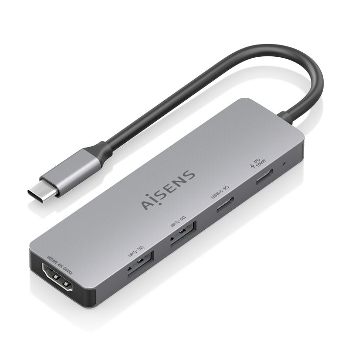 AISENS USB-C Dock 5 em 1, USB-C para 1xHDMI 2xUSB-A 1xUSB-C 1xUSB-C…