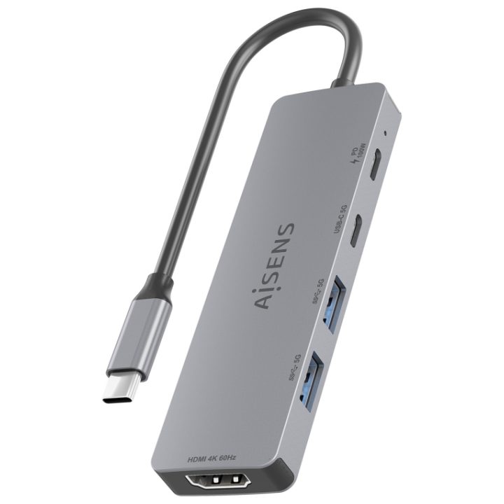 AISENS USB-C Dock 5 em 1, USB-C para 1xHDMI 2xUSB-A 1xUSB-C 1xUSB-C…
