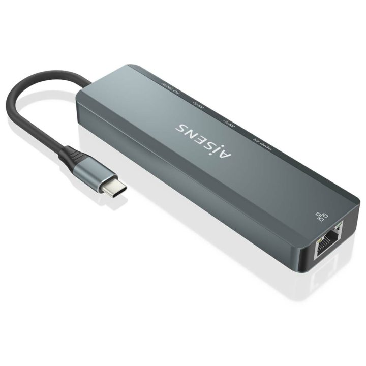 AISENS USB-C Dock 5 en 1, USB-C a 1xHDMI, 1xRJ45, 2xUSB, 1xPD, Gris…