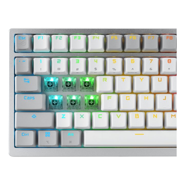 ASUS ROG Azoth teclado Juego USB + RF Wireless + Bluetooth Blanco