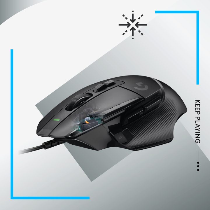 Logitech Mouse - Optical - Wired - USB - Black (910-006138)