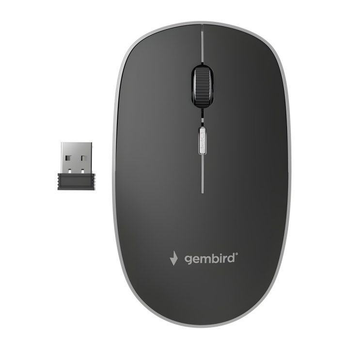 Gembird MUSW-4B-01 ratón Oficina Ambidextro RF inalámbrico Óptico…