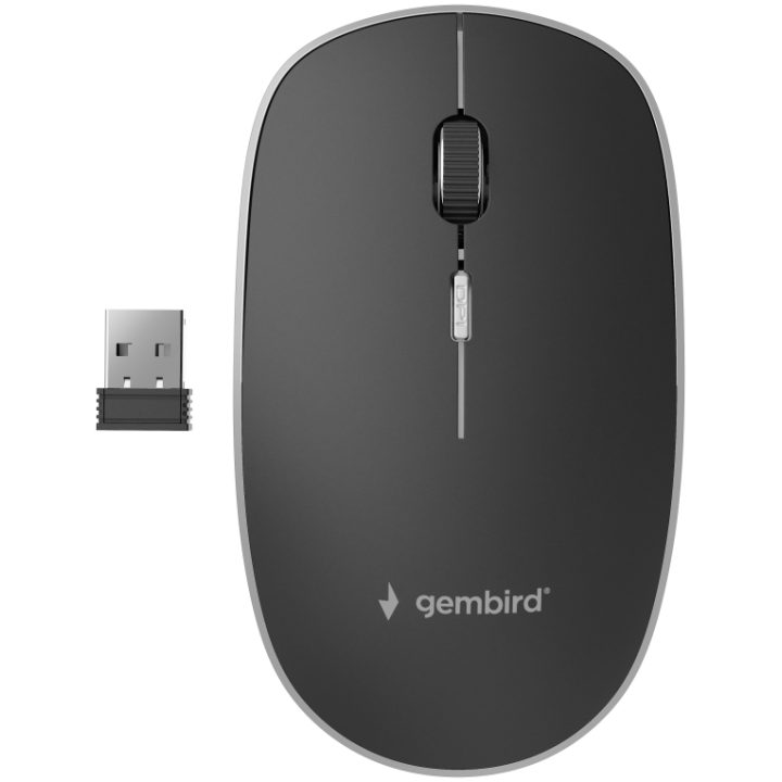 Gembird MUSW-4B-01 ratón Oficina Ambidextro RF inalámbrico Óptico…