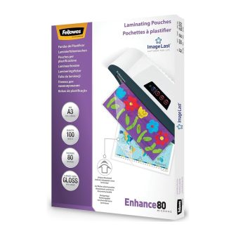 Pack 500 fundas plastificar 80 micras brillo a3 (303X426 mm) Fellowes…