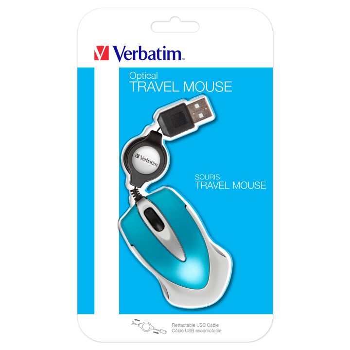 Verbatim Go Mini Ambidextrous Office Mouse USB Type-A Optical 1000 DPI