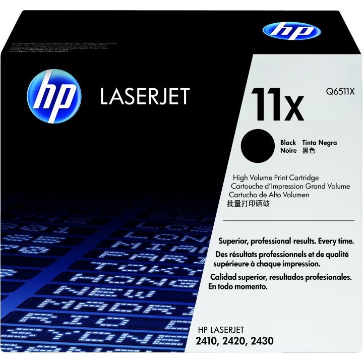 HP 11X High Yield Black Original LaserJet Toner Cartridge cartucho de…