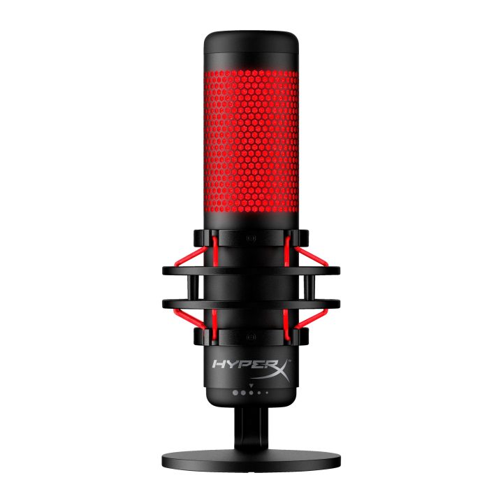 HyperX QuadCast USB Microphone (Black-Red) - Red Lighting