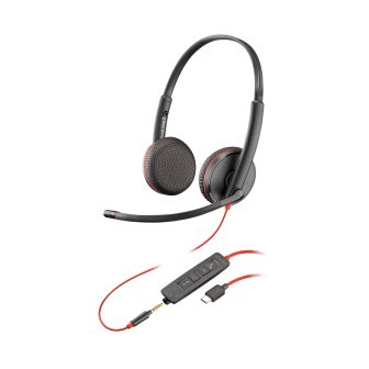 Poly Estéreo Poly Blackwire C3225 auriculares con cable