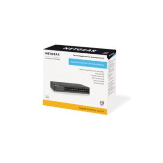 NETGEAR GS324 Não Gerido Gigabit Ethernet (10/100/1000) Preto