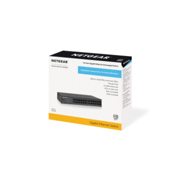 NETGEAR GS324 Não Gerido Gigabit Ethernet (10/100/1000) Preto