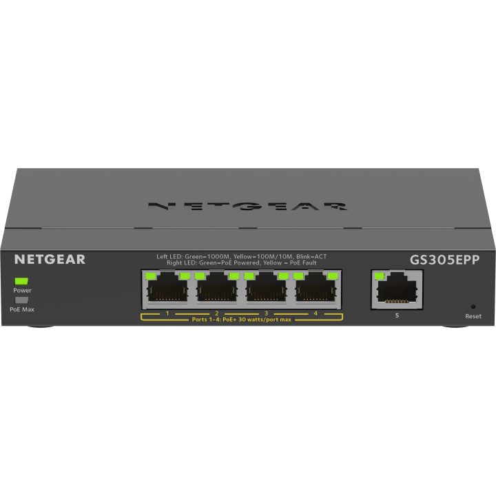 NETGEAR GS305EPP Managed L2/L3 Gigabit Ethernet (10/100/1000) Power…