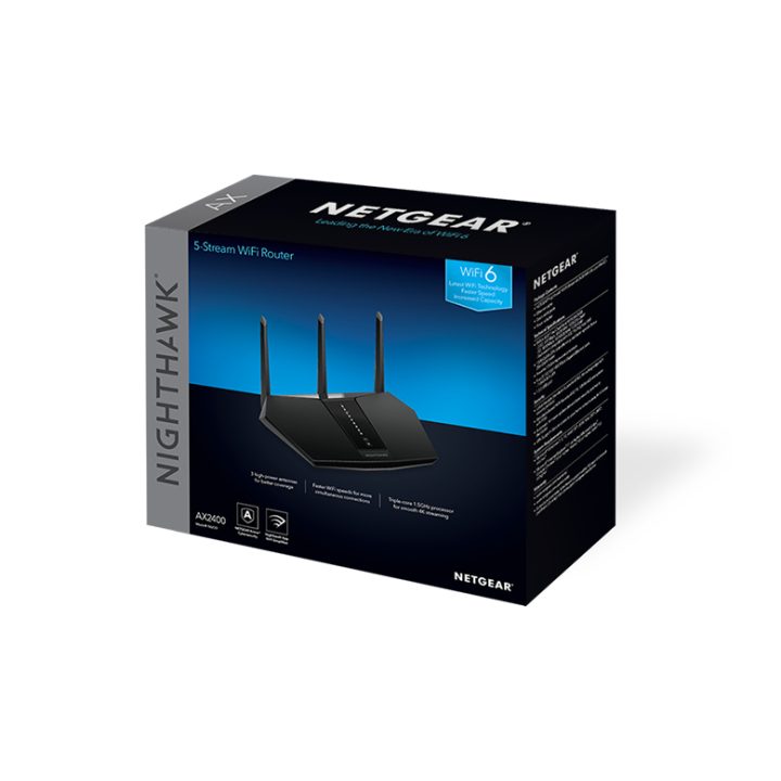 NETGEAR Nighthawk AX/5-Stream AX2400 WiFi 6 Router (RAX30) router sem…
