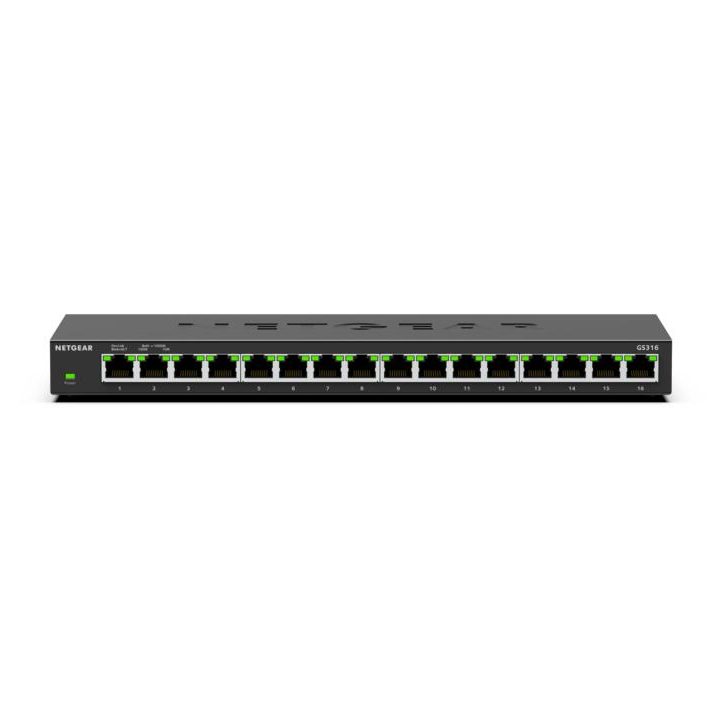 NETGEAR GS316 No administrado L2 Gigabit Ethernet (10/100/1000) Negro