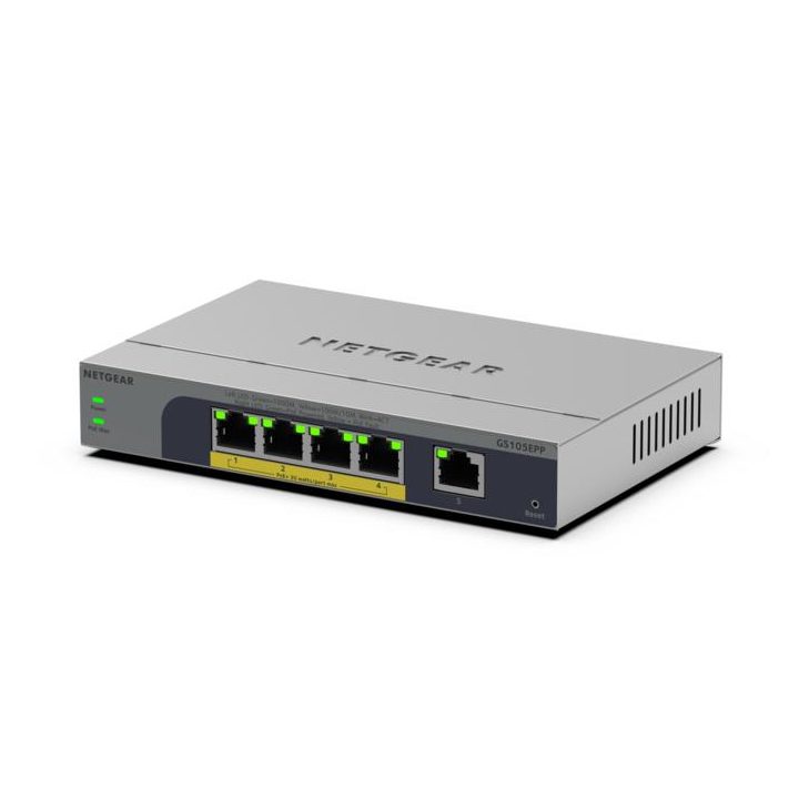 NETGEAR GS105EPP Unmanaged Gigabit Ethernet (10/100/1000) Power over…