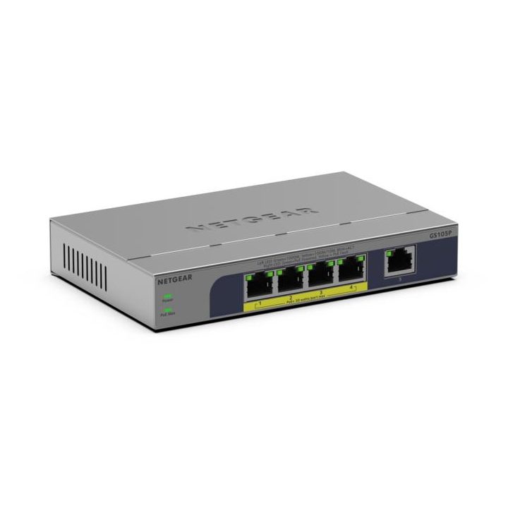 NETGEAR GS105P No administrado Gigabit Ethernet (10/100/1000) Energía…