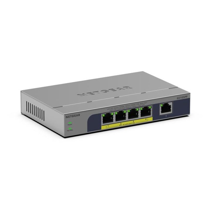 NETGEAR GS105PP Unmanaged Gigabit Ethernet (10/100/1000) Power over…