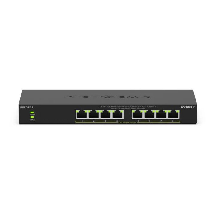 NETGEAR GS308LP Unmanaged Gigabit Ethernet (10/100/1000) Power over…