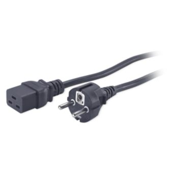 APC AP9875 cable de transmisión Negro 2,4 m C19 acoplador CEE7/7