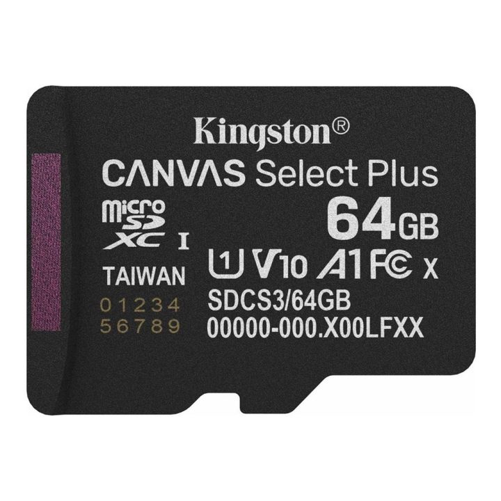 Kingston Technology 64GB microSDXC Canvas Select Plus Gen3 100R A1…