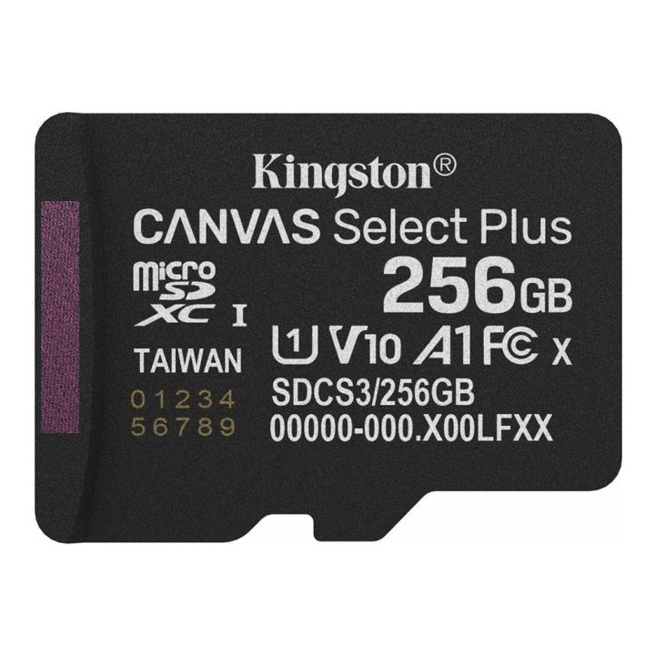 Kingston Technology 256GB microSDXC Canvas Select Plus Gen3 150R A1…