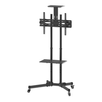 Suporte com carrinho para TV/monitores Manhattan, ecrãs 37"–65"…