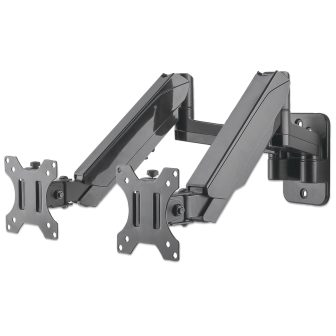Manhattan Dual Wall Mount for TV/Monitors (Gas Articulated), for 17"…