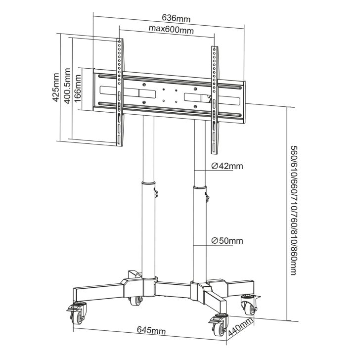 Manhattan 462679 TV Mount 70" Black