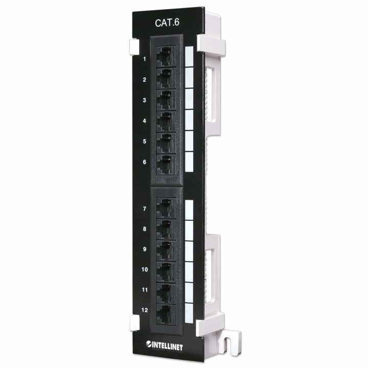Intellinet Panneau de brassage, Cat6, mural, UTP, 12 ports, noir