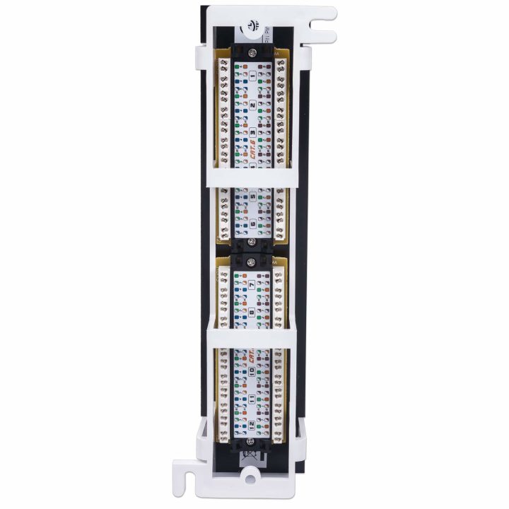 Intellinet Painel de patch, Cat6, mural, UTP, 12 portas, preto