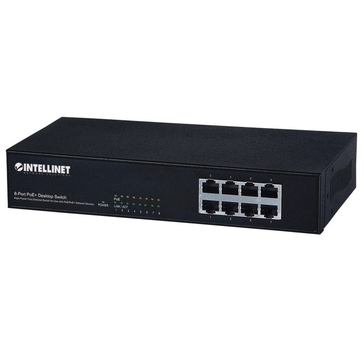 Intellinet 560764 Fast Ethernet (10/100) PoE Switch Black