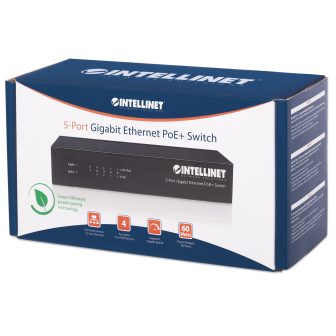 Intellinet Commutateur réseau (switch) Gigabit Ethernet PoE+ 5 ports…