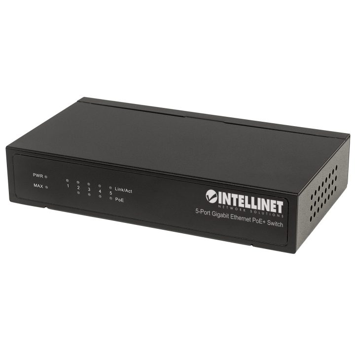 Intellinet Commutateur réseau (switch) Gigabit Ethernet PoE+ 5 ports…