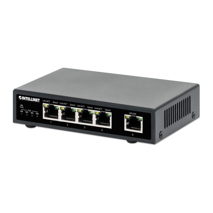Intellinet Commutateur réseau (switch) Gigabit Ethernet PoE+ 5 ports…