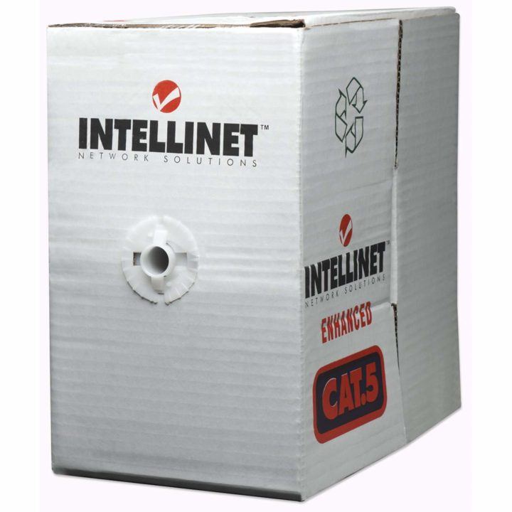 Intellinet CAT6 UTP Network Cable Reel 305m Solid CCA Gray, SMB