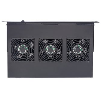 Intellinet 3-Fan Ventilation Unit for 19" Racks, 1U, Black, Lifetime…