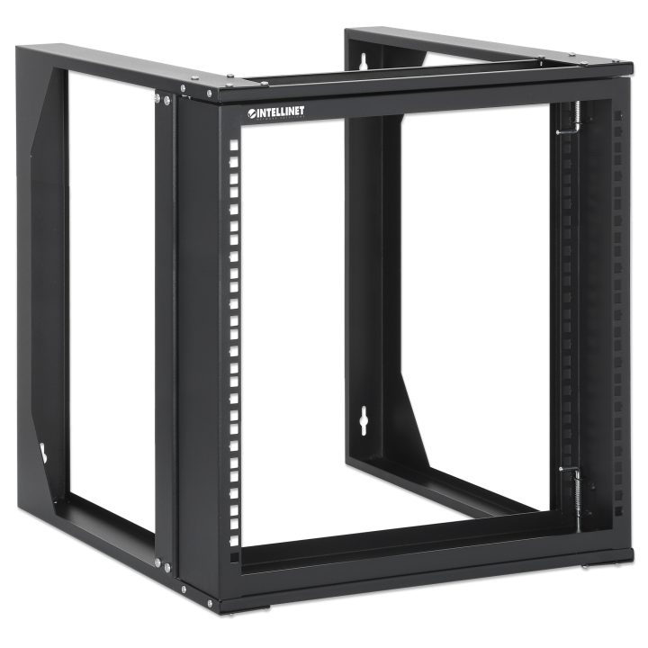 Intellinet 19" Open Wall-Mount Network Rack, 9U, Front Pivot Frame…