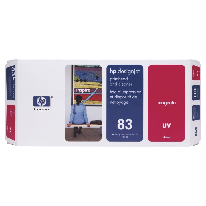 HP UV DesignJet 83 Magenta Print Head and Printhead Cleaner
