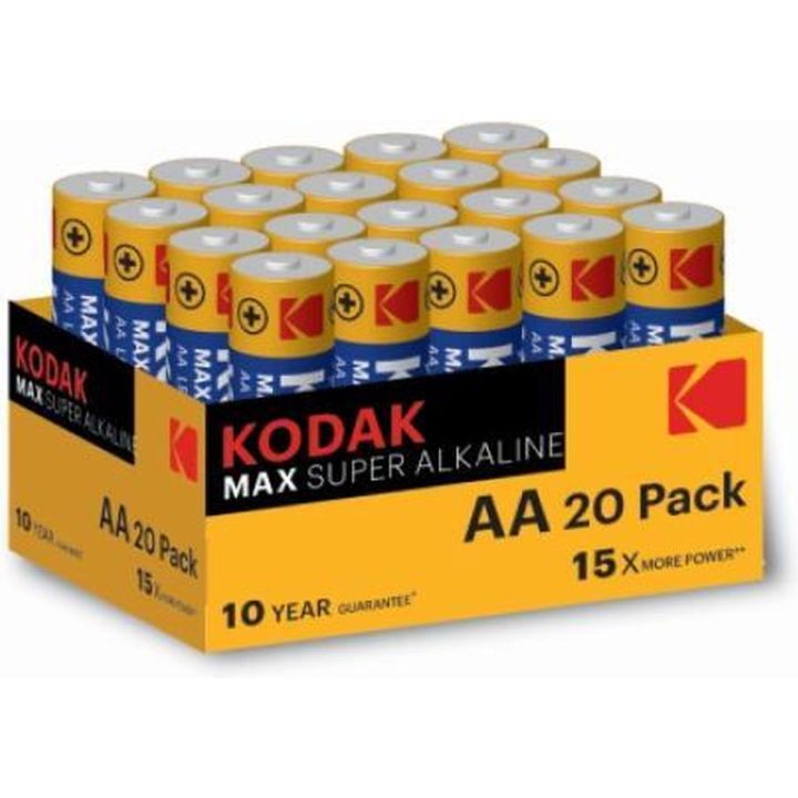 Blister pilas Kodak alcalina max aa LR6 blister 20 pilas (30420809)
