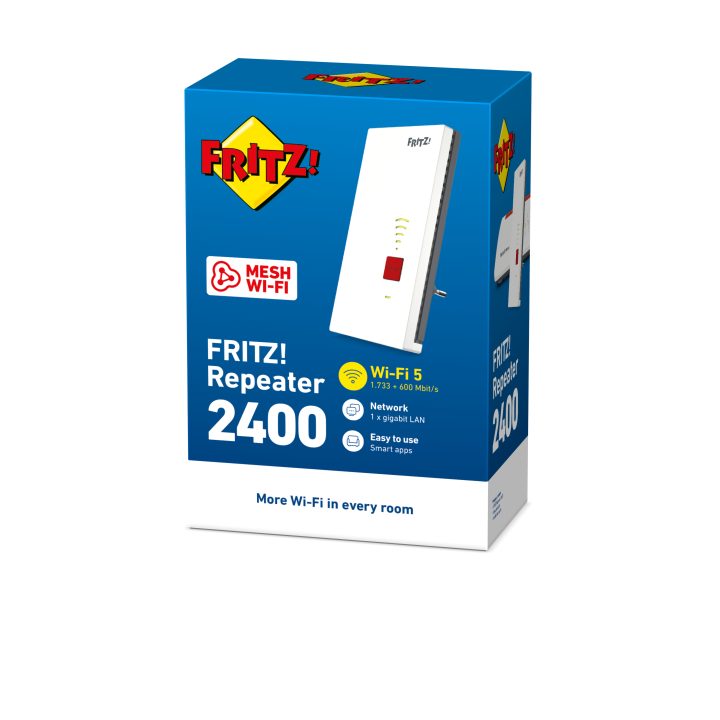 Repetidor FRITZ! 2400 INT Repetidor de rede 2333 Mbit/s Cinzento…