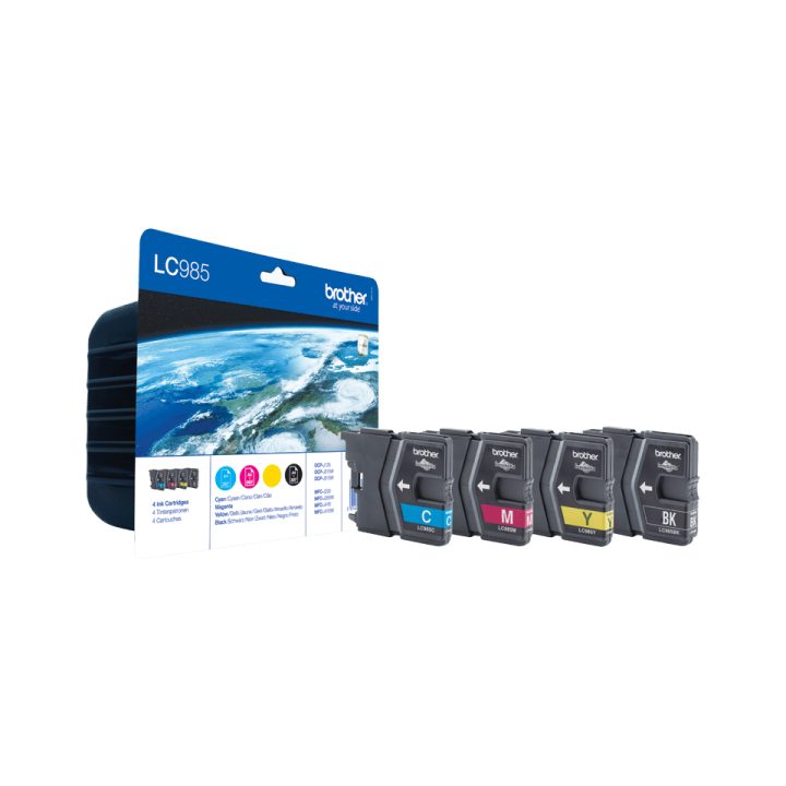 Brother LC985VALBPDR Ink Cartridge 4 Piece(s) Original Black, Cyan…