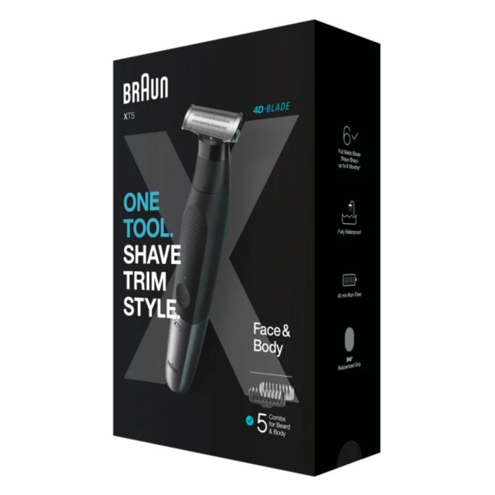 Braun XT5100 aparador de cabelo e máquina de barbear Preto, Prata