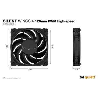 be quiet! SILENT WINGS 4 | Ventilador de alta velocidade PWM de 120mm…