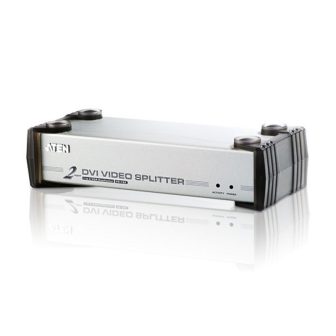 ATEN Distribuidor DVI/Áudio de 2 portas