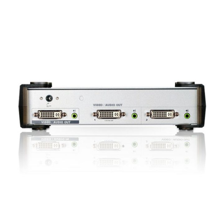 ATEN Distribuidor DVI/Áudio de 2 portas