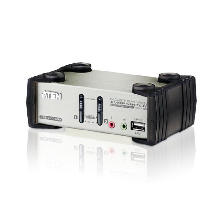 ATEN Switch KVMP™ VGA/Áudio PS/2-USB de 2 portas com OSD
