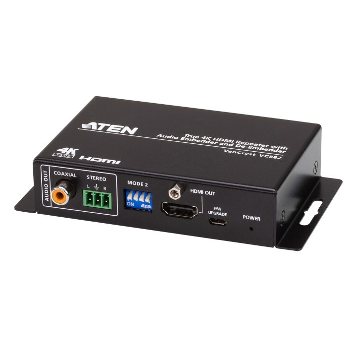 ATEN True 4K HDMI Repeater with Audio De-embedder and Embedder