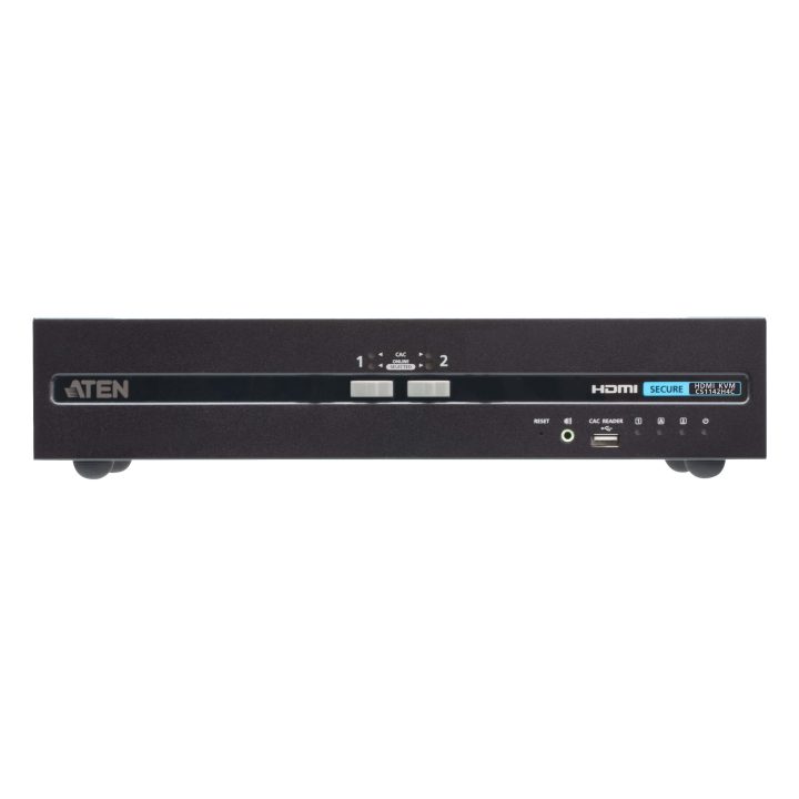 Interruptor KVM de segurança avançada ATEN HDMI com duplo ecrã, USB…