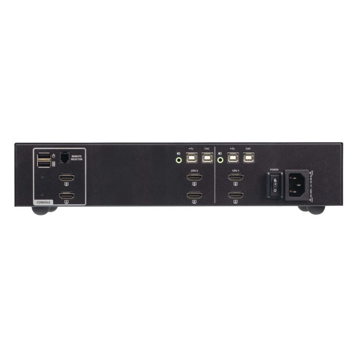 Interruptor KVM de segurança avançada ATEN HDMI com duplo ecrã, USB…