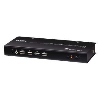 ATEN Dual Monitor KVMP Switch with 2 USB Ports 4K HDMI (cables…